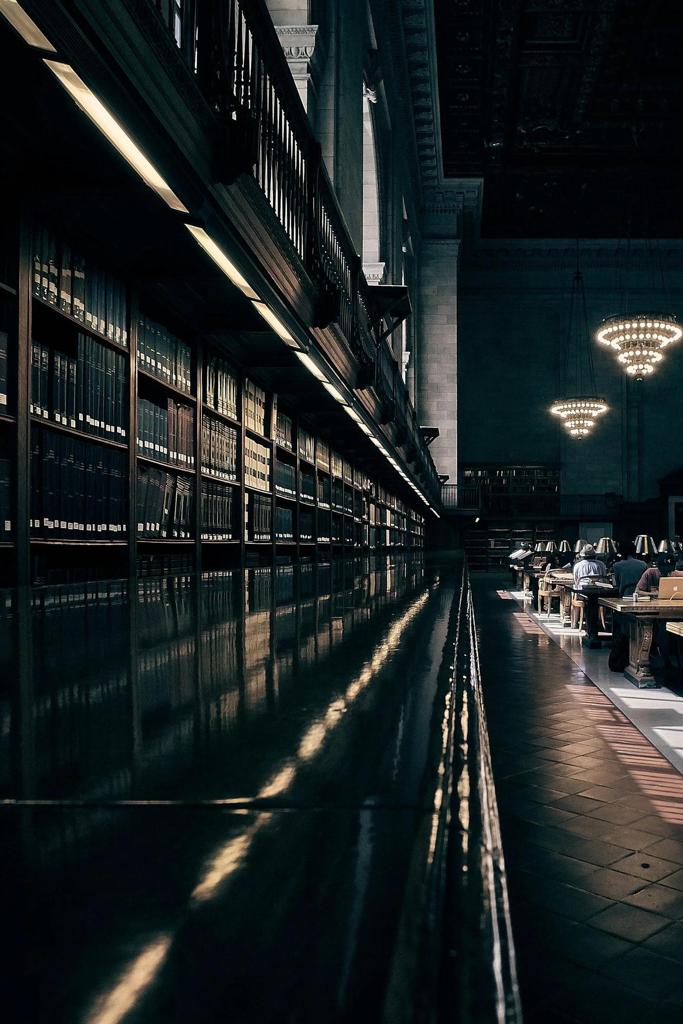 Reading room of a library in New York
