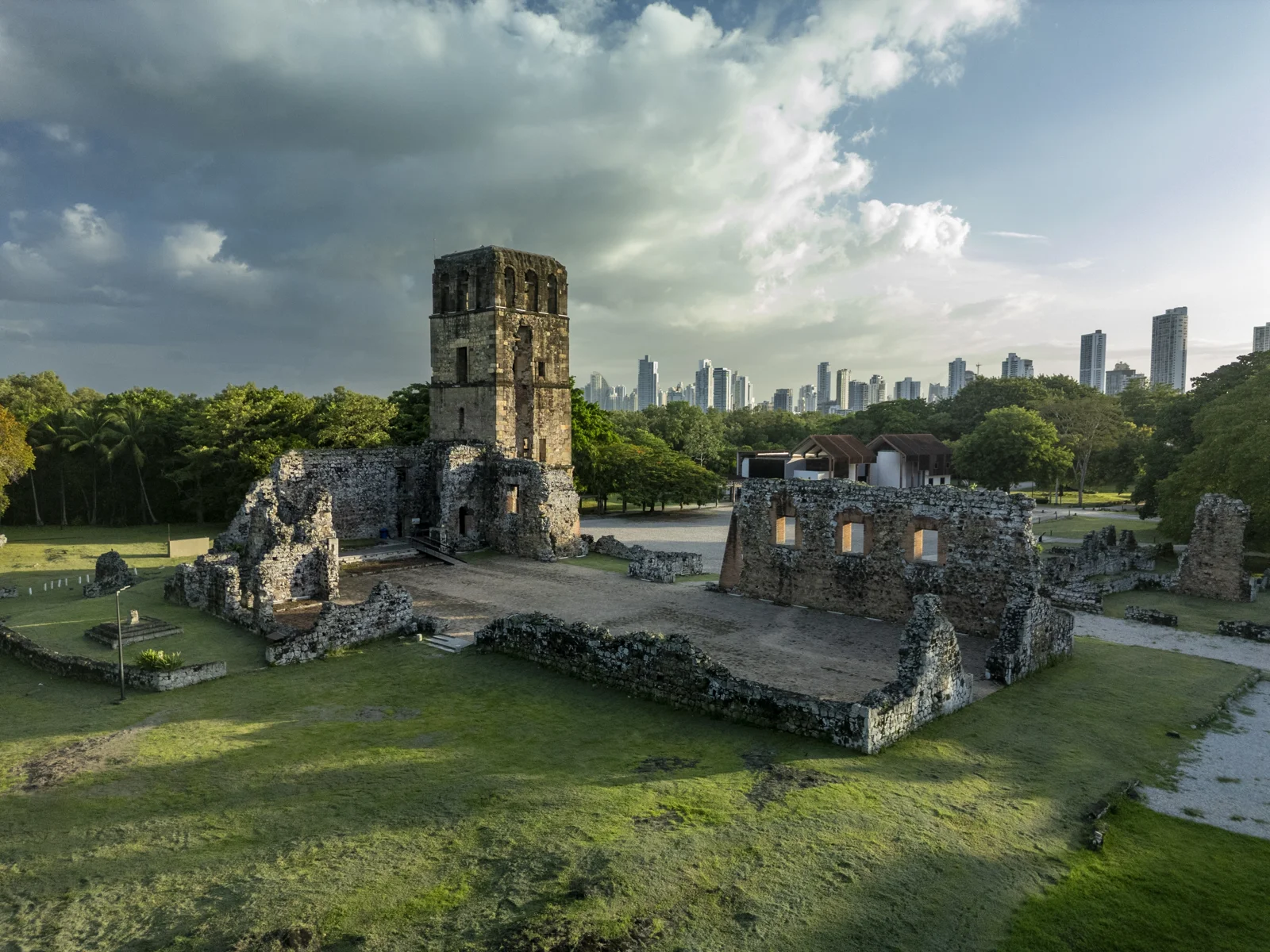 Tower and historic ruins of Panamá Viejo